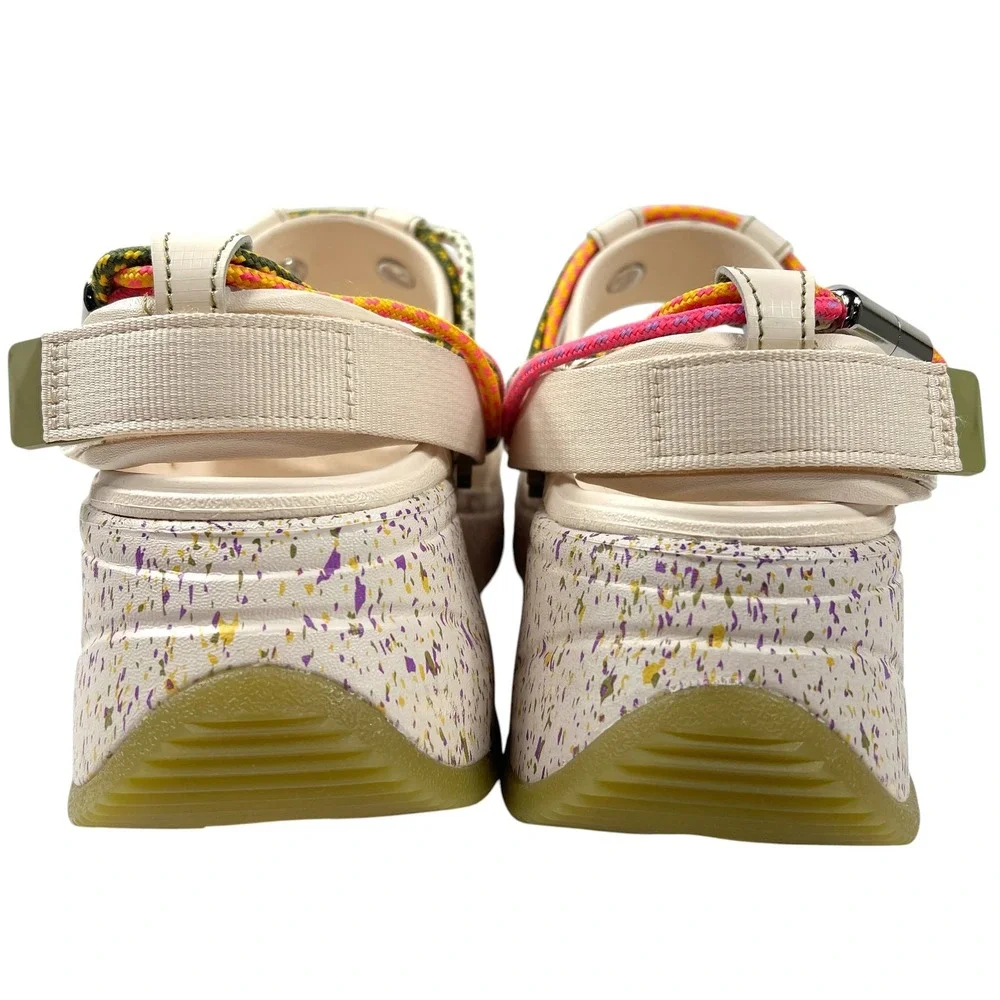 Crocs Hiker Xscape Festival Sandals W10/M8 White Pink Platform Chunky Gorpcore